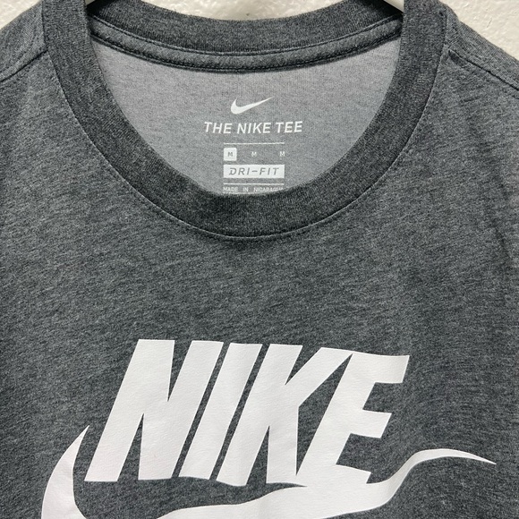 Nike Ace logo Dri-fit T shirt size Medium gray - Picture 2 of 5
